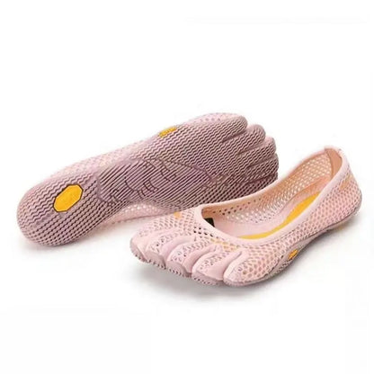 FlexiBare™ Barefoot Ballet Flats | Five-Toe Mary Jane Walking Shoes