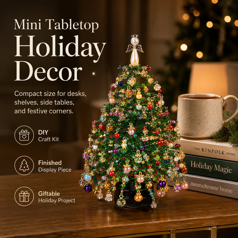 DIY Beaded Christmas Tree Kit – Create Your Own Sparkling Holiday Decoration