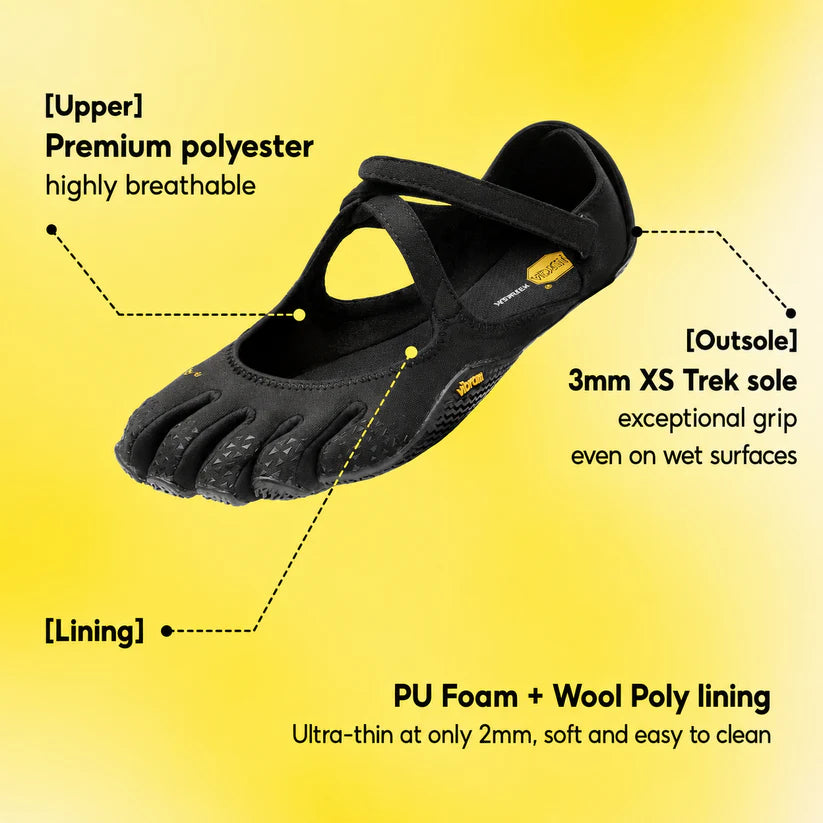 FlexiBare™ Barefoot Ballet Flats | Five-Toe Mary Jane Walking Shoes