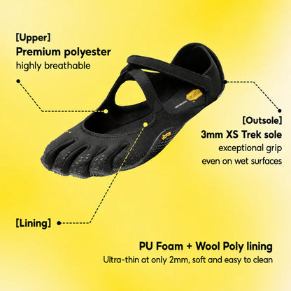 FlexiBare™ Barefoot Ballet Flats | Five-Toe Mary Jane Walking Shoes
