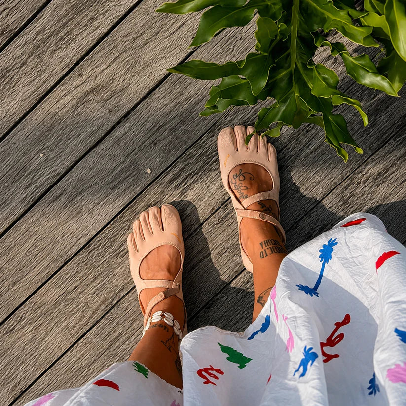 FlexiBare™ Barefoot Ballet Flats | Five-Toe Mary Jane Walking Shoes