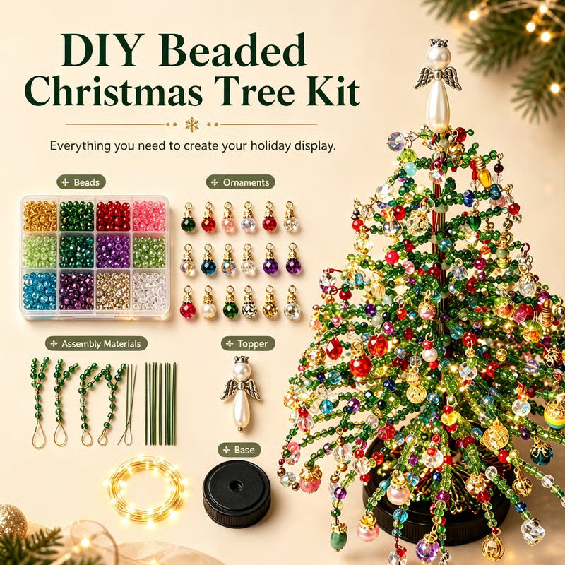 DIY Beaded Christmas Tree Kit – Create Your Own Sparkling Holiday Decoration