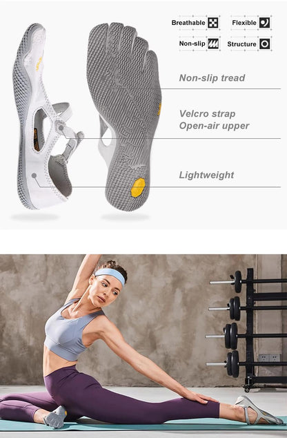 FlexiBare™ Barefoot Ballet Flats | Five-Toe Mary Jane Walking Shoes